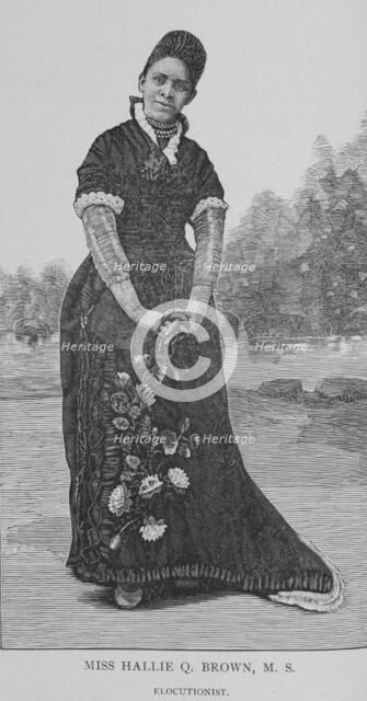 Miss Hallie Q. Brown, M. S., Elocutionist, 1888. Creator: Unknown.
