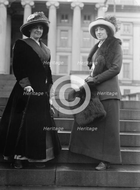 Miss Hazel MacKaye, playwright, right, with Miss Glenna Tinnen, 1913. Creator: Harris & Ewing.