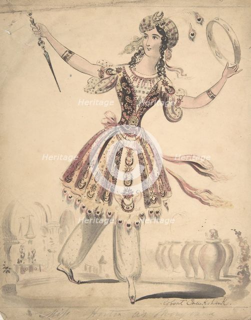 Miss Horton as Morgana, 1830-44. Creator: Isaac Robert Cruikshank.