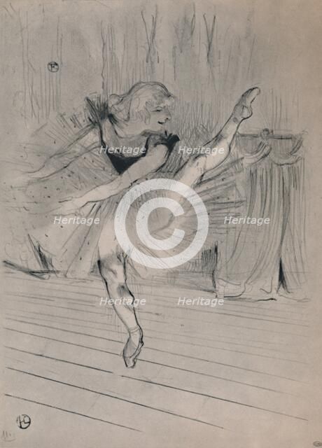'Miss Ida Heath, English Dancer', c.1894, (1946).  Artist: Henri de Toulouse-Lautrec.