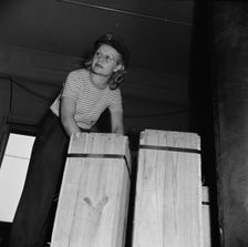 Miss Ida Hicks, Lithuanian, twenty-eight years old, employed..., New Britain, Connecticut, 1943. Creator: Gordon Parks