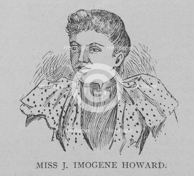 Miss J. Imogene Howard, 1892. Creator: Unknown.