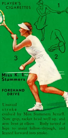 Miss K. E. Stammers - Forehand Drive c1935. Creator: Unknown
