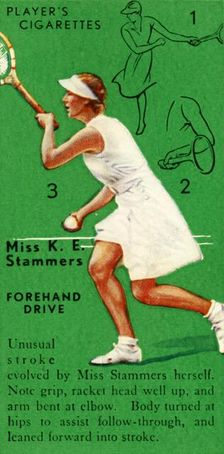 Miss K. E. Stammers - Forehand Drive c1935. Creator: Unknown