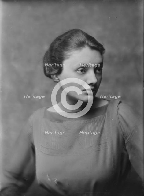 Miss Katharine Cornell, with dog, portrait photograph, 1917 Nov. 20. Creator: Arnold Genthe.