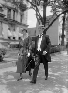 Miss Katherine Hughes with Father, Charles Evans Hughes, 1917. Creator: Harris & Ewing