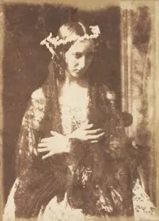 Miss Kemp as Ophelia, 1843-47. Creators: David Octavius Hill, Robert Adamson, Hill & Adamson