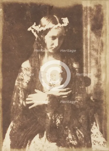 Miss Kemp as Ophelia, 1843-47. Creators: David Octavius Hill, Robert Adamson, Hill & Adamson.