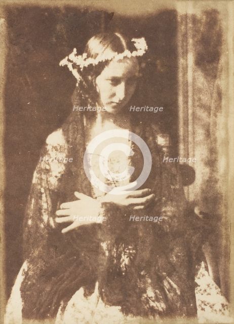 Miss Kemp as Ophelia, 1843-47. Creators: David Octavius Hill, Robert Adamson, Hill & Adamson.
