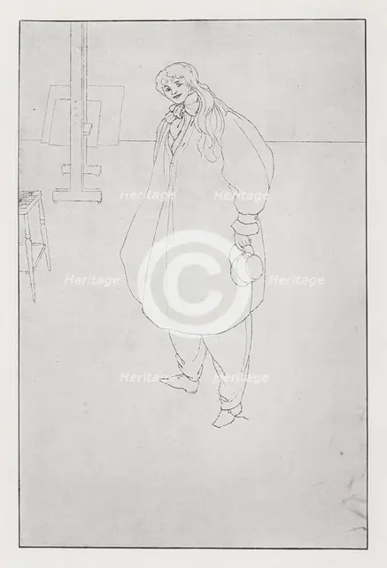 Miss Letty Lind, 1895. Creator: Aubrey Beardsley.