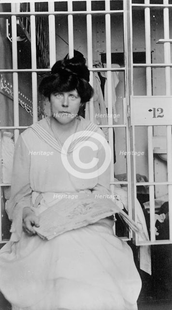 Miss Lucy Burns of C.U.W.S. - in Jail, 1917. Creator: Harris & Ewing.
