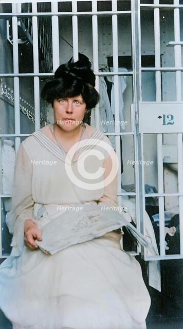 Miss Lucy Burns of C.U.W.S. - in Jail, 1917. Creator: Harris & Ewing.