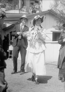 Miss Lucy Bowles, At Horse Show, 1917. Creator: Harris & Ewing