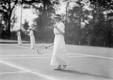 Miss Martha Wyeth - Playing in Tennis Tournament, 1913. Creator: Unknown