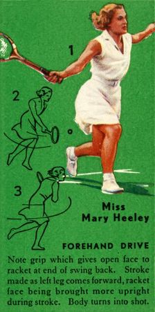 Miss Mary Heeley - Forehand Drive c1935. Creator: Unknown