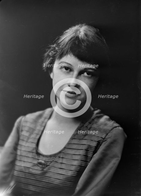 Miss Marion Wiser, portrait photograph, 1919 May 26. Creator: Arnold Genthe.