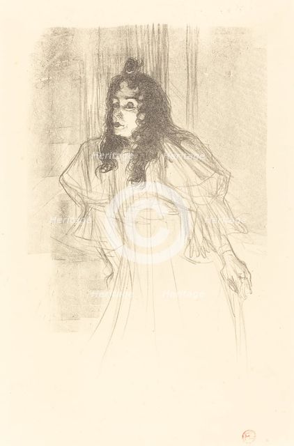 Miss May Belfort Bare-Headed (Miss May Belfort en cheveux), 1895. Creator: Henri de Toulouse-Lautrec.