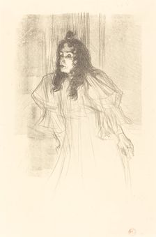 Miss May Belfort Bare-Headed (Miss May Belfort en cheveux), 1895. Creator: Henri de Toulouse-Lautrec