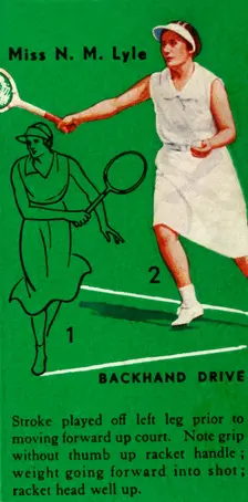 Miss N. M. Lyle - Backhand Drive c1935. Creator: Unknown