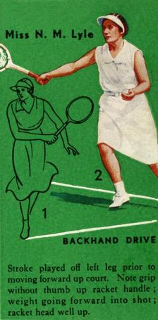 Miss N. M. Lyle - Backhand Drive c1935. Creator: Unknown