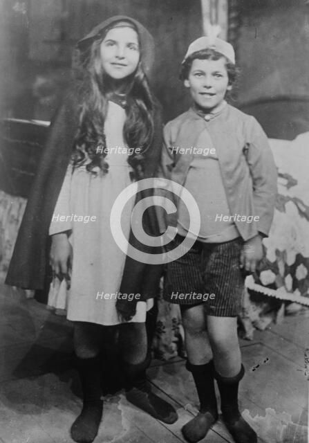 Miss Pauline Gilmer and Miss Olive Water in the "Blue Bird", 1910. Creator: Bain News Service.