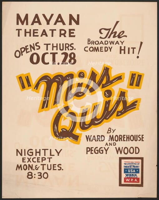 Miss Quis, Los Angeles, 1937. Creator: Unknown.