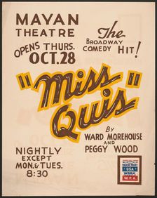 Miss Quis, Los Angeles, 1937. Creator: Unknown