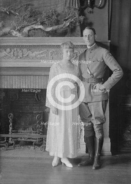 Miss Reiber and Major Jorelmon, portrait photograph, 1919 Feb. 14. Creator: Arnold Genthe.