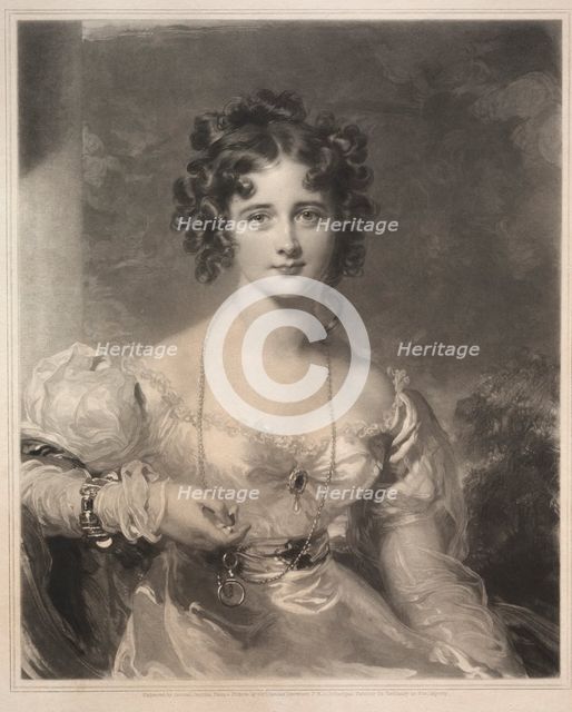 Miss Rosamond Croker, 1828. Creator: Samuel Cousins (British, 1801-1887).