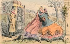 Miss Shannon's arrival at Baldon Hall 1855. Creator: John Leech