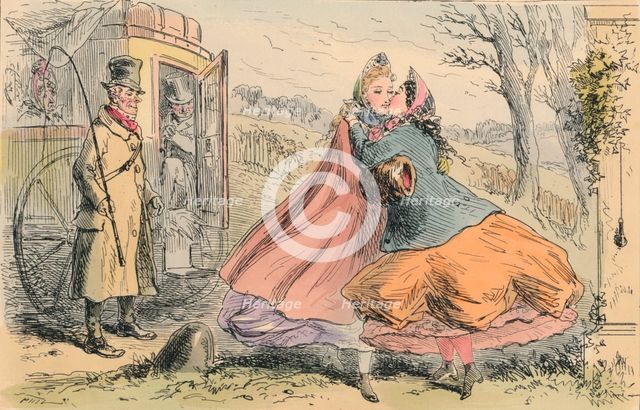 'Miss Shannon's arrival at Baldon Hall', 1855.  Creator: John Leech.