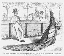 Miss Swellington taking a walk, 1867. Creator: Edward Linley Sambourne