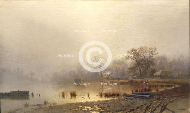 Mist. The Red Pond in Moscow in Autumn, 1871. Artist: Kamenev, Lev Lyvovich (1833-1886)