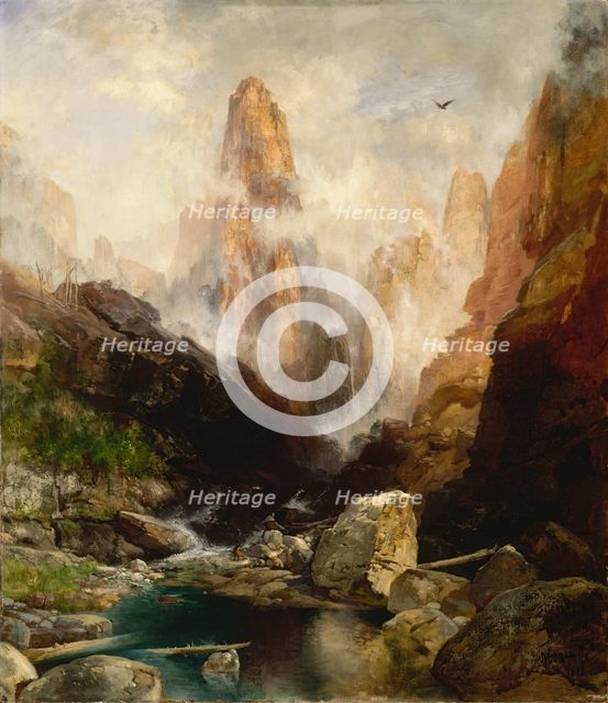 Mist in Kanab Canyon, Utah, 1892. Creator: Thomas Moran.