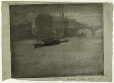 Mist on the Thames, 1903. Creator: Joseph J Pennell