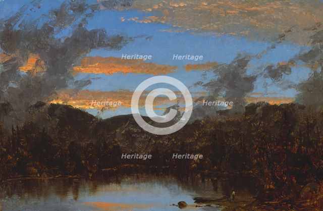 Mist Rising at Sunset in the Catskills, c. 1861. Creator: Sanford Robinson Gifford.