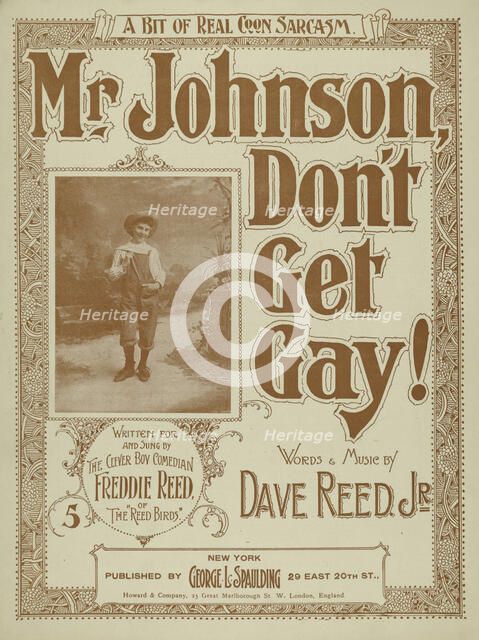 'Mister Johnson don't get gay', 1898. Creator: Unknown.