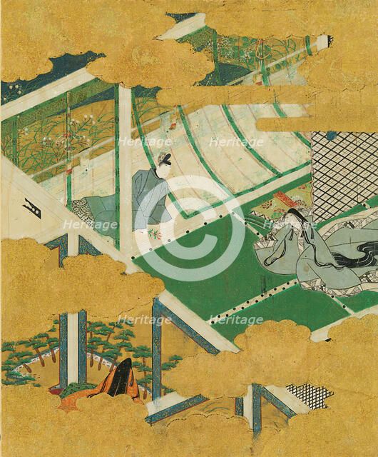 'Mistflowers' (Fujibakama), late 16th-early 17th century. Creator: Tosa Mitsuyoshi.