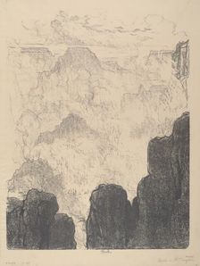 Mists in the Canyon, No.II, 1912. Creator: Joseph Pennell