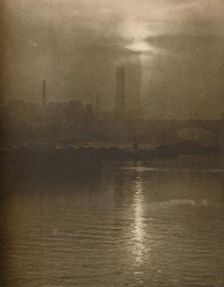 Mists of a London Evening on the Surrey Shore By Waterloo Bridge c1935. Creator: Huson