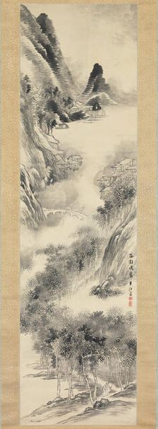 Misty Dawn at the Seashore, 19th century. Creator: Okada Hanko