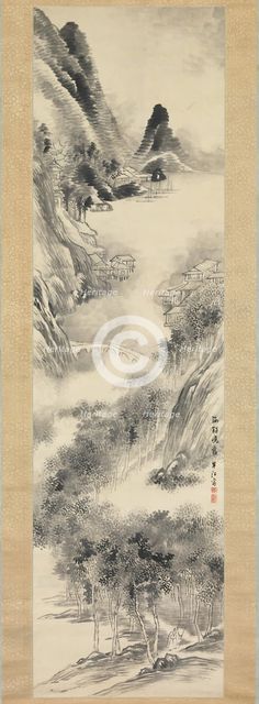 Misty Dawn at the Seashore, 19th century. Creator: Okada Hanko.