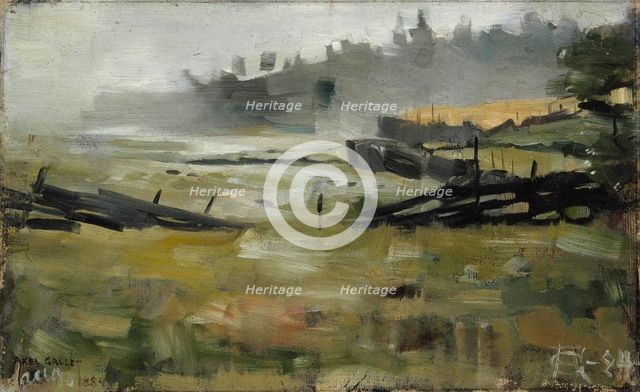 Misty Landscape, 1884. Creator: Akseli Gallen-Kallela.