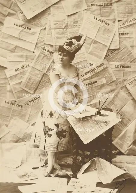 Mlle Beaumaine, Théâtre des Variétés, about 1900. Creator: Paul Nadar.