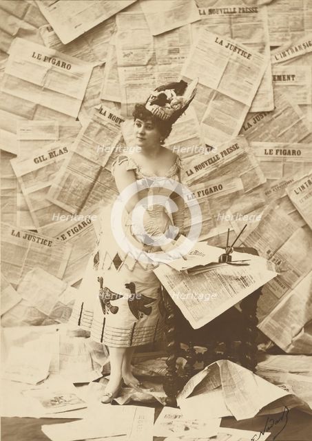 Mlle Beaumaine, Théâtre des Variétés, about 1900. Creator: Paul Nadar.