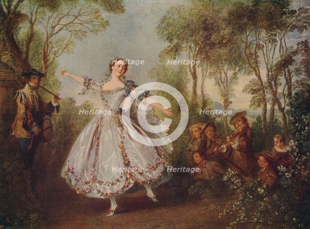 'Mlle. Camargo Dancing', 1730, (c1915). Artist: Nicolas Lancret.
