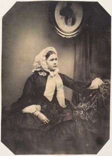 Mlle. Jeanne tellement tremblante que le photographe ne peut pas fixer les yeux, 1854-56. Creator: Louis-Pierre-Théophile Dubois de Nehaut
