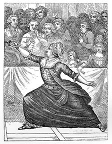Mlle la Chevaliere d'Eon de Beaumont fencing, 18th century