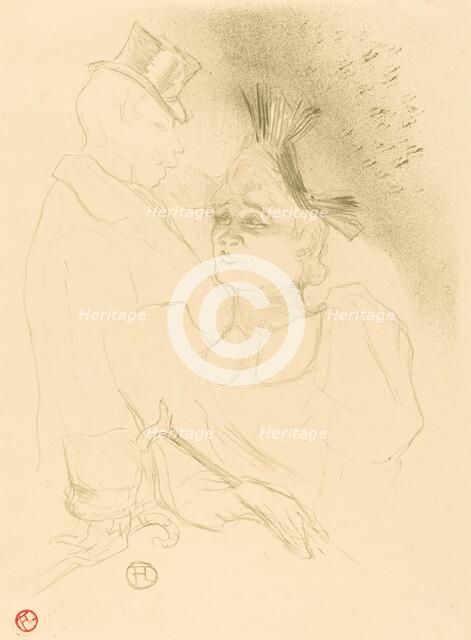 Mlle. Lender and Baron (Mlle. Lender et Baron), 1893. Creator: Henri de Toulouse-Lautrec.