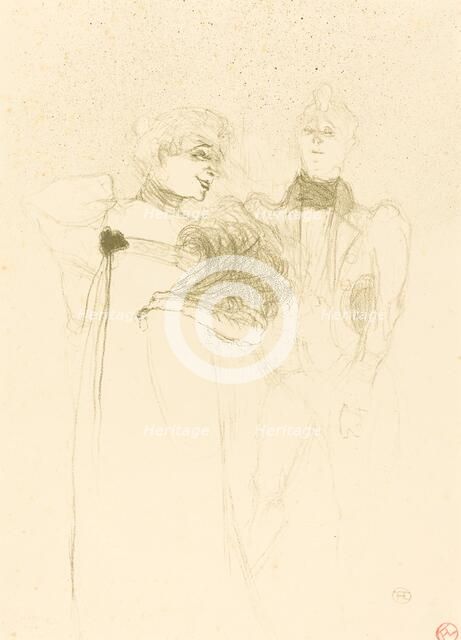 Mlle. Lender in "Madame Satan" (Mlle. Lender dans "Madame Satan"), 1894. Creator: Henri de Toulouse-Lautrec.